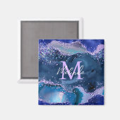 Donkerblauw en Paars zeewater Magneet (Voorkant / Achterkant)