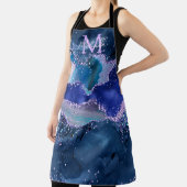 Donkerblauw en Paars zeewater Schort (Insitu)