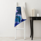 Donkerblauw en Paars zeewater Sherpa Deken (In situ)