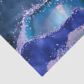 Donkerblauw en Paars zeewater Tissuepapier (Detail)