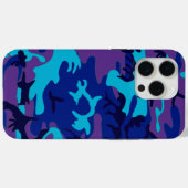 Donkerblauw en Paarse Camouflage Case-Mate iPhone Case (Achterkant (horizontaal))