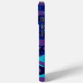 Donkerblauw en Paarse Camouflage Case-Mate iPhone Case (Achterkant / Links)