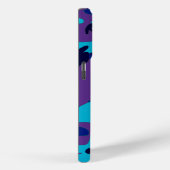 Donkerblauw en Paarse Camouflage Case-Mate iPhone Case (Achterkant / Rechts)