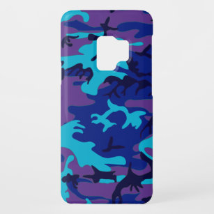 Donkerblauw en Paarse Camouflage Case-Mate Samsung Galaxy S9 Hoesje