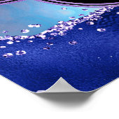 Donkerblauw en Paarse Ocean Agaat Verjaardag Welko Poster (Hoek)