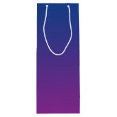Donkerblauw en Paarse ombre Wijn Cadeautas (Achterkant)