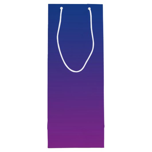 Donkerblauw en Paarse ombre Wijn Cadeautas (Achterkant)