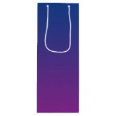 Donkerblauw en Paarse ombre Wijn Cadeautas (Voorkant)