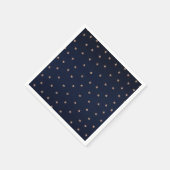 Donkerblauw en Roos goudroze litterstrips Servet (Hoek)