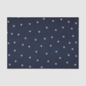 Donkerblauw en Roos goudroze litterstrips Tissuepapier (Voorkant)