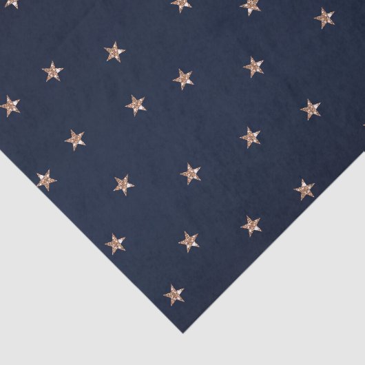 Donkerblauw en Roos goudroze litterstrips Tissuepapier (Detail)