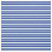 Donkerblauw en turquoise Striped Pattern Stof (Swatch)