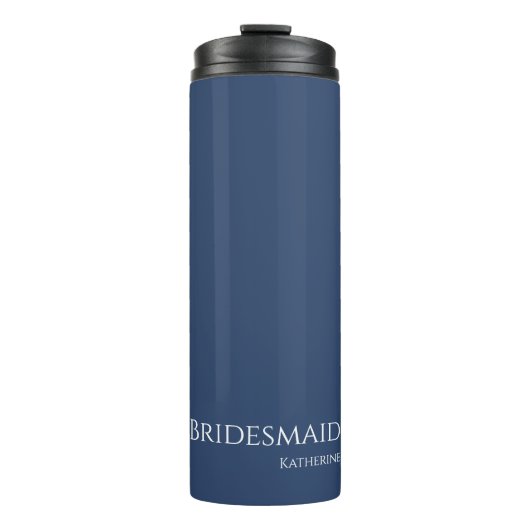 Donkerblauw en wit-bruidsmeisje- thermosbeker (Voorkant)