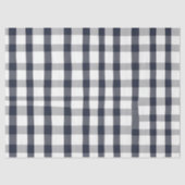 Donkerblauw en wit Buffalo Check Decoupage Papier (Voorkant)