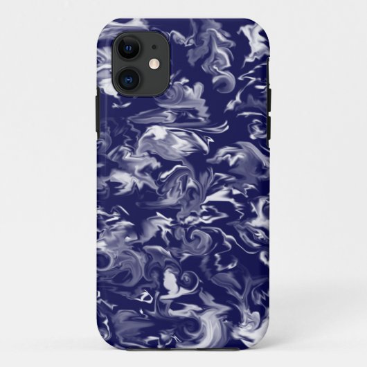 Donkerblauw en wit, gemengde kleurenkast Case-Mate iPhone case (Achterkant)