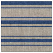 Donkerblauw en wit matras dat Narrow Stripe Stof (Close Up)