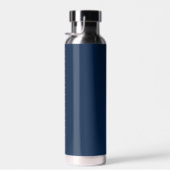 Donkerblauw en wit | Modern monogram Waterfles (Rechts)