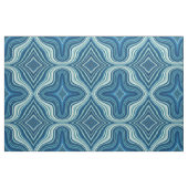 Donkerblauw en wit Wavy Rhombus Pattern Stof (Fat Quarter)
