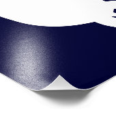 Donkerblauw en wit Zee, verticaal A Foto Afdruk (Hoek)