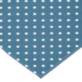 Donkerblauw en witte poka dot patroon tafelkleed (Gekanteld)