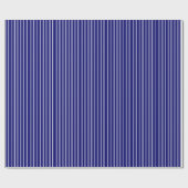 Donkerblauw en witte strepen cadeaupapier (Vlak)