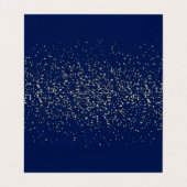 Donkerblauw en zilver Confetti | Kaarten plaatsen (Binnenkant ongevouwen)
