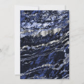 Donkerblauw en zilveren marmer kaart (Achterkant)