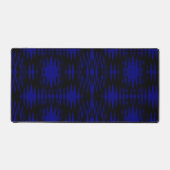 Donkerblauw en zwart druppelpatroon bureaumat (Voorkant)