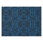 Donkerblauw en zwart geometrisch maaspatroon tafelkleed (Voorkant (Horizontaal))