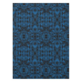 Donkerblauw en zwart geometrisch maaspatroon tafelkleed (Voorkant)