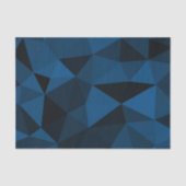 Donkerblauw en zwart geometrisch maaspatroon tissuepapier (Voorkant)