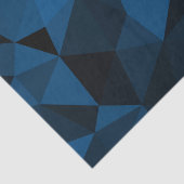 Donkerblauw en zwart geometrisch maaspatroon tissuepapier (Detail)