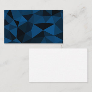 Donkerblauw en zwart geometrisch meshpatroon visitekaartje