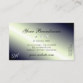 Donkerblauw en zwart Sparkling Diamonds Monogram Visitekaartje (Achterkant)