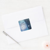 Donkerblauw Evermore Enchanted Forest Save The Dat Vierkante Sticker (Envelop)