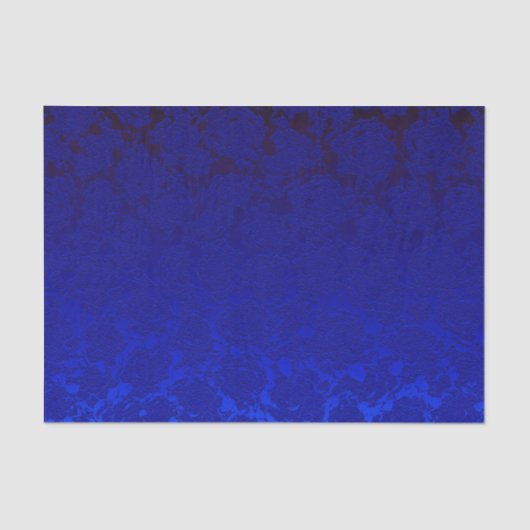 Donkerblauw flesje Succulent Pattern Metallic Tissuepapier (Voorkant)