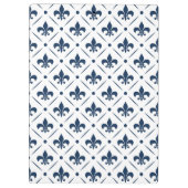 Donkerblauw Fleur De Lis patroon op witte achtergr Klembord (Achterkant)