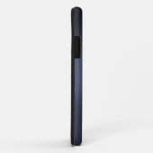 Donkerblauw, geborsteld aluminium bliksemmonogram Case-Mate iPhone case (Achterkant/rechts)