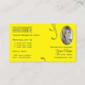 Donkerblauw Geel met Monogram en Foto Visitekaartje (Achterkant)