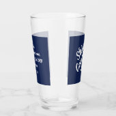 Donkerblauw gefeliciteerd Afstuderen Bijbelversie Glas (Rechts)