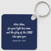 Donkerblauw gefeliciteerd Afstuderen Bijbelversie Sleutelhanger (Achterkant)