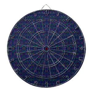 Donkerblauw geometrisch dartbord