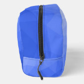 Donkerblauw geometrisch maaspatroon Monogram Toilettasje (Rechts)