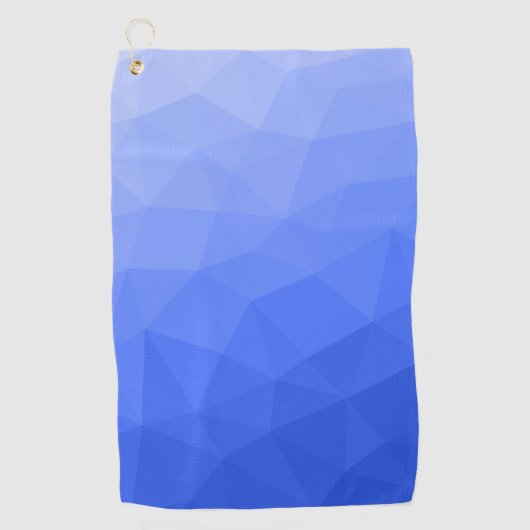 Donkerblauw geometrisch meshpatroon met verloop golfhanddoek (Voorkant)