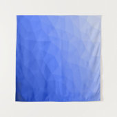 Donkerblauw geometrisch meshpatroon met verloop wandkleed (Voorkant (horizontaal))