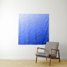 Donkerblauw geometrisch meshpatroon met verloop wandkleed