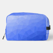 Donkerblauw geometrisch meshpatroon Monogram Toilettasje (Achterkant)