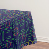 Donkerblauw geometrisch tafelkleed (Voorbeeld)