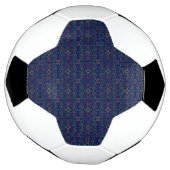 donkerblauw geometrisch Voetbal (Gedraaid)
