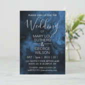 Donkerblauw gerookt marmer Weddenschap Kaart (Staand voorkant)